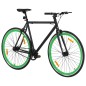 vidaXL Bicicleta de piñón fijo negro y verde 700c 51 cm vidaXL Bicicleta de piñón fijo negro y verde 700c 51 cm
