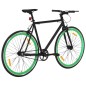 vidaXL Bicicleta de piñón fijo negro y verde 700c 51 cm vidaXL Bicicleta de piñón fijo negro y verde 700c 51 cm