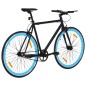 vidaXL Bicicleta de piñón fijo negro y azul 700c 59 cm vidaXL Bicicleta de piñón fijo negro y azul 700c 59 cm