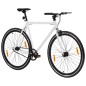 vidaXL Bicicleta de piñón fijo blanco y negro 700c 55 cm vidaXL Bicicleta de piñón fijo blanco y negro 700c 55 cm