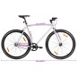 vidaXL Bicicleta de piñón fijo blanco y negro 700c 55 cm vidaXL Bicicleta de piñón fijo blanco y negro 700c 55 cm