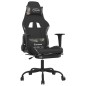 vidaXL Silla gaming con reposapiés tela negro camuflaje vidaXL Silla gaming con reposapiés tela negro camuflaje