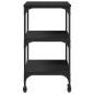 vidaXL Carrito de cocina de madera de ingeniería negro 60x41x76 cm vidaXL Carrito de cocina de madera de ingeniería negro 60x41x76 cm