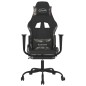 vidaXL Silla gaming con reposapiés tela negro camuflaje vidaXL Silla gaming con reposapiés tela negro camuflaje