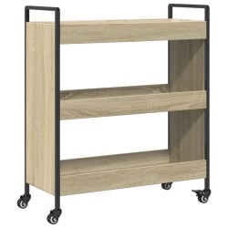 vidaXL Carrito de cocina madera de ingeniería roble Sonoma 70x30x82 cm