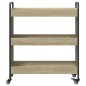 vidaXL Carrito de cocina madera de ingeniería roble Sonoma 70x30x82 cm