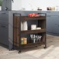 vidaXL Carrito de cocina madera de ingeniería marrón roble 70x30x82 cm vidaXL Carrito de cocina madera de ingeniería marrón roble 70x30x82 cm
