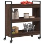 vidaXL Carrito de cocina madera de ingeniería marrón roble 70x30x82 cm vidaXL Carrito de cocina madera de ingeniería marrón roble 70x30x82 cm