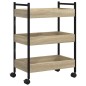 vidaXL Carrito de cocina madera de ingeniería roble Sonoma 50x30x70 cm vidaXL Carrito de cocina madera de ingeniería roble Sonoma 50x30x70 cm