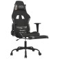 vidaXL Silla gaming con reposapiés tela negro camuflaje vidaXL Silla gaming con reposapiés tela negro camuflaje
