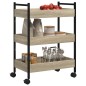 vidaXL Carrito de cocina madera de ingeniería roble Sonoma 50x30x70 cm vidaXL Carrito de cocina madera de ingeniería roble Sonoma 50x30x70 cm