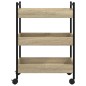 vidaXL Carrito de cocina madera de ingeniería roble Sonoma 50x30x70 cm vidaXL Carrito de cocina madera de ingeniería roble Sonoma 50x30x70 cm