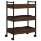 vidaXL Carrito de cocina madera de ingeniería marrón roble 50x30x70 cm vidaXL Carrito de cocina madera de ingeniería marrón roble 50x30x70 cm
