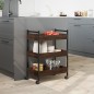 vidaXL Carrito de cocina madera de ingeniería marrón roble 50x30x70 cm vidaXL Carrito de cocina madera de ingeniería marrón roble 50x30x70 cm