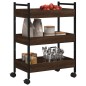 vidaXL Carrito de cocina madera de ingeniería marrón roble 50x30x70 cm vidaXL Carrito de cocina madera de ingeniería marrón roble 50x30x70 cm