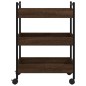 vidaXL Carrito de cocina madera de ingeniería marrón roble 50x30x70 cm vidaXL Carrito de cocina madera de ingeniería marrón roble 50x30x70 cm