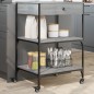 vidaXL Carrito de cocina madera ingeniería gris Sonoma 60x48x89,5 cm