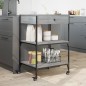 vidaXL Carrito de cocina madera ingeniería gris Sonoma 60x48x89,5 cm