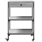vidaXL Carrito de cocina madera ingeniería gris Sonoma 60x48x89,5 cm