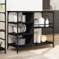 vidaXL Carrito de cocina de madera de ingeniería negro 100x45x89,5 cm vidaXL Carrito de cocina de madera de ingeniería negro 100x45x89,5 cm