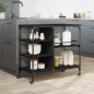 vidaXL Carrito de cocina de madera de ingeniería negro 100x45x89,5 cm vidaXL Carrito de cocina de madera de ingeniería negro 100x45x89,5 cm