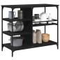 vidaXL Carrito de cocina de madera de ingeniería negro 100x45x89,5 cm vidaXL Carrito de cocina de madera de ingeniería negro 100x45x89,5 cm