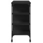 vidaXL Carrito de cocina de madera de ingeniería negro 100x45x89,5 cm vidaXL Carrito de cocina de madera de ingeniería negro 100x45x89,5 cm