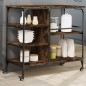 vidaXL Carrito de cocina madera ingeniería roble ahumado 100x45x89,5cm vidaXL Carrito de cocina madera ingeniería roble ahumado 100x45x89,5cm