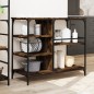 vidaXL Carrito de cocina madera ingeniería roble ahumado 100x45x89,5cm vidaXL Carrito de cocina madera ingeniería roble ahumado 100x45x89,5cm