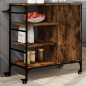 vidaXL Carrito de cocina de madera roble ahumado 87,5x38,5x84,5 cm vidaXL Carrito de cocina de madera roble ahumado 87,5x38,5x84,5 cm
