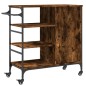 vidaXL Carrito de cocina de madera roble ahumado 87,5x38,5x84,5 cm vidaXL Carrito de cocina de madera roble ahumado 87,5x38,5x84,5 cm