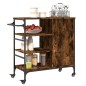 vidaXL Carrito de cocina de madera roble ahumado 87,5x38,5x84,5 cm vidaXL Carrito de cocina de madera roble ahumado 87,5x38,5x84,5 cm