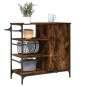 vidaXL Carrito de cocina de madera roble ahumado 87,5x38,5x84,5 cm vidaXL Carrito de cocina de madera roble ahumado 87,5x38,5x84,5 cm