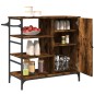 vidaXL Carrito de cocina de madera roble ahumado 87,5x38,5x84,5 cm vidaXL Carrito de cocina de madera roble ahumado 87,5x38,5x84,5 cm