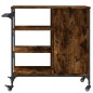 vidaXL Carrito de cocina de madera roble ahumado 87,5x38,5x84,5 cm vidaXL Carrito de cocina de madera roble ahumado 87,5x38,5x84,5 cm