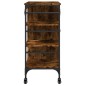 vidaXL Carrito de cocina de madera roble ahumado 87,5x38,5x84,5 cm vidaXL Carrito de cocina de madera roble ahumado 87,5x38,5x84,5 cm