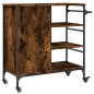 vidaXL Carrito de cocina de madera roble ahumado 87,5x38,5x84,5 cm vidaXL Carrito de cocina de madera roble ahumado 87,5x38,5x84,5 cm