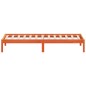 vidaXL Sofá cama de madera maciza de pino marrón cera 90x200 cm