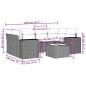 vidaXL Set de comedor de jardín 7 pzas y cojines ratán sintético negro vidaXL Set de comedor de jardín 7 pzas y cojines ratán sintético negro