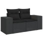 vidaXL Set de sofás de jardín 8 piezas y cojines ratán sintético negro vidaXL Set de sofás de jardín 8 piezas y cojines ratán sintético negro