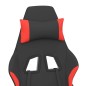 vidaXL Silla gaming con reposapiés tela negro y rojo vidaXL Silla gaming con reposapiés tela negro y rojo