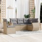 vidaXL Juego de sofás jardín con cojines 5 pzas ratán sintético beige vidaXL Juego de sofás jardín con cojines 5 pzas ratán sintético beige