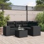 vidaXL Set de muebles de jardín 5 pzas y cojines ratán sintético negro vidaXL Set de muebles de jardín 5 pzas y cojines ratán sintético negro