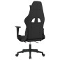 vidaXL Silla gaming con reposapiés tela negro y gris taupe vidaXL Silla gaming con reposapiés tela negro y gris taupe