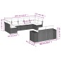 vidaXL Set de sofás de jardín 8 piezas y cojines ratán sintético negro vidaXL Set de sofás de jardín 8 piezas y cojines ratán sintético negro