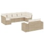 vidaXL Set de sofás de jardín 9 pzas con cojines ratán sintético beige vidaXL Set de sofás de jardín 9 pzas con cojines ratán sintético beige