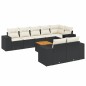 vidaXL Set de sofás de jardín 8 piezas y cojines ratán sintético negro vidaXL Set de sofás de jardín 8 piezas y cojines ratán sintético negro