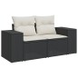 vidaXL Set de sofás de jardín 8 piezas y cojines ratán sintético negro vidaXL Set de sofás de jardín 8 piezas y cojines ratán sintético negro