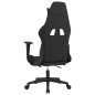vidaXL Silla gaming con reposapiés tela negro y naranja vidaXL Silla gaming con reposapiés tela negro y naranja