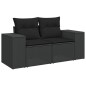 vidaXL Set de sofás de jardín 11 pzas y cojines ratán sintético negro vidaXL Set de sofás de jardín 11 pzas y cojines ratán sintético negro
